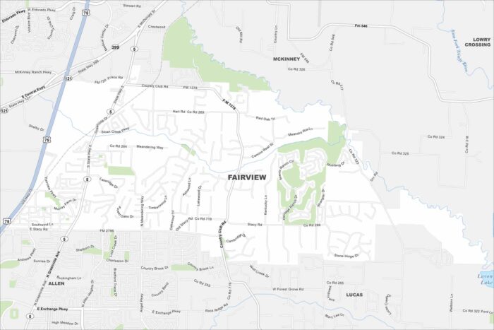 Fairview Map Texas
