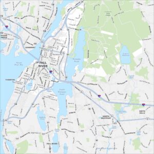 Fall River Map Massachusetts