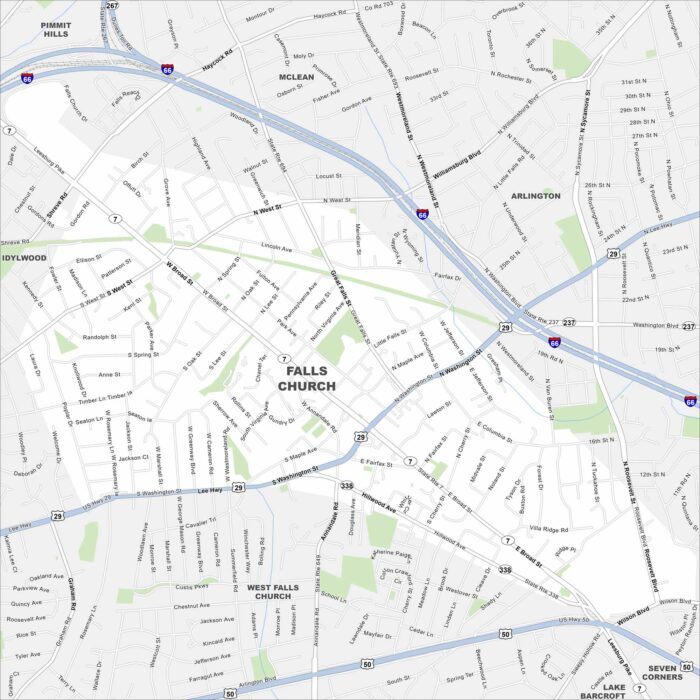 Falls Church Map Virginia