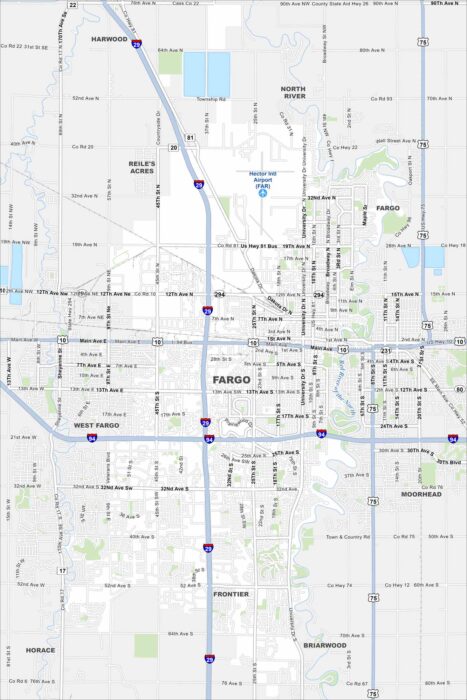 Fargo Map North Dakota