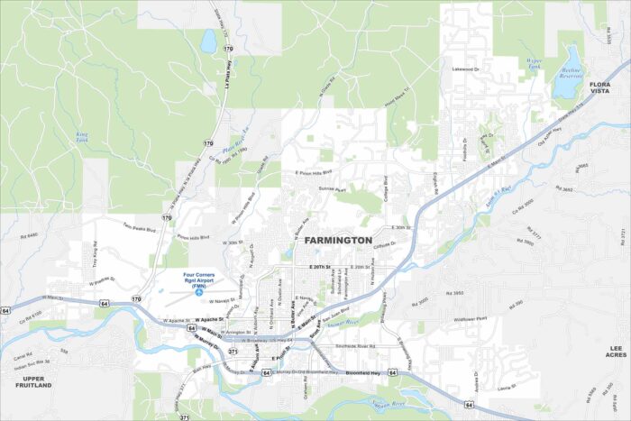 Farmington Map New Mexico