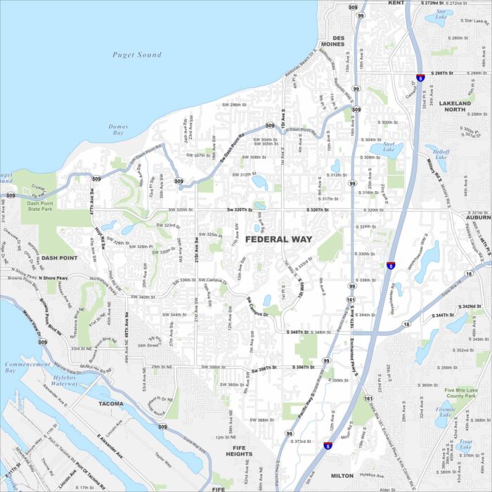 Federal Way Map Washington