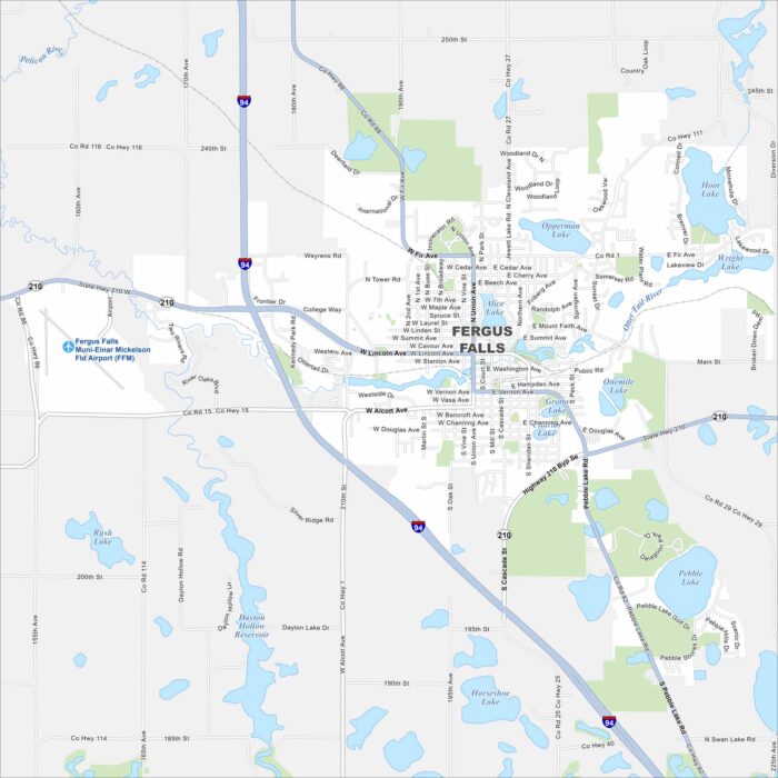 Fergus Falls Map Minnesota