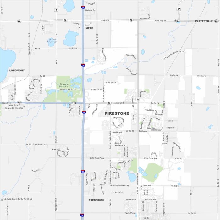 Firestone Map Colorado