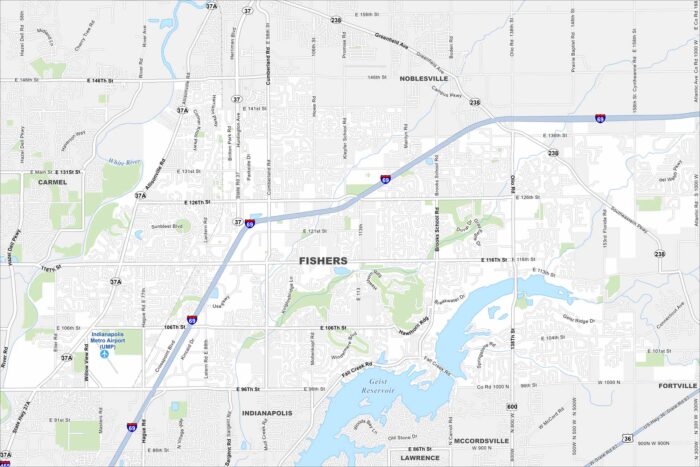 Fishers Map Indiana