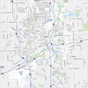 Flint Map Michigan