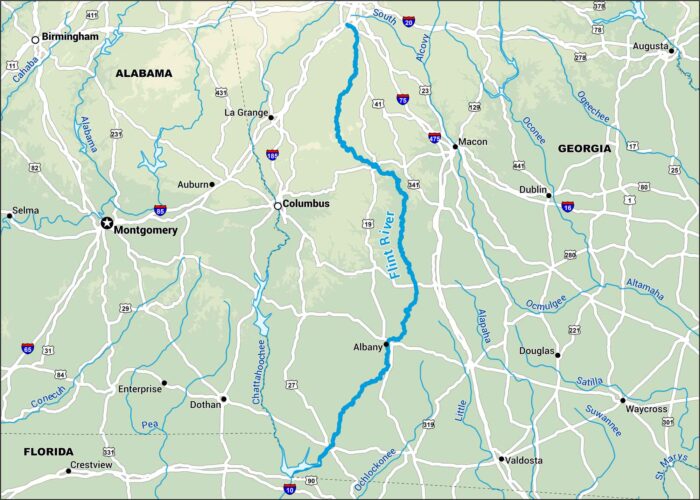 Flint River Map