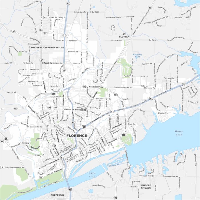 Florence Map Alabama