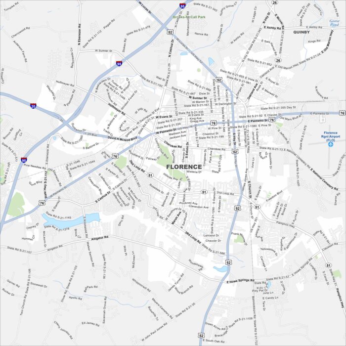 Florence Map South Carolina