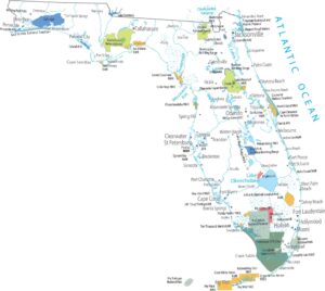 Florida National Parks and Forests Map