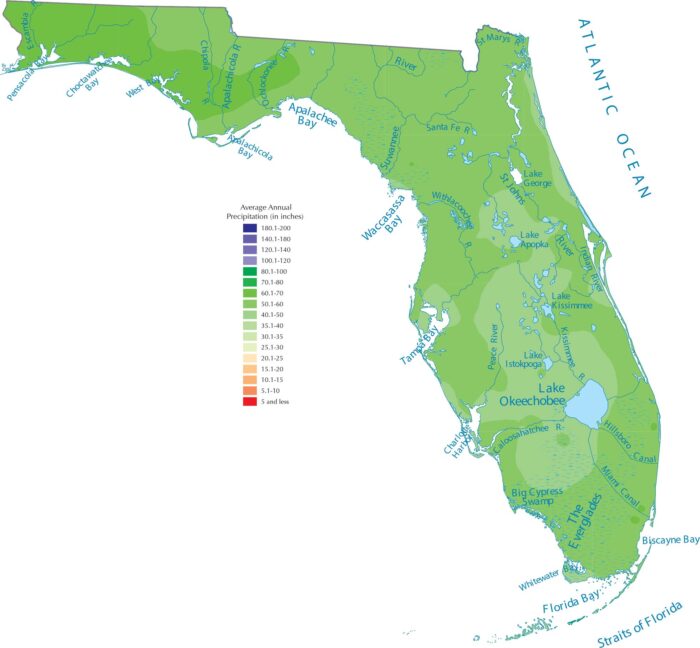 Florida Precipitation Map
