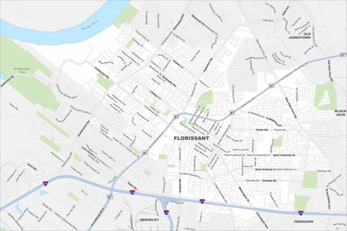 Florissant Map Missouri