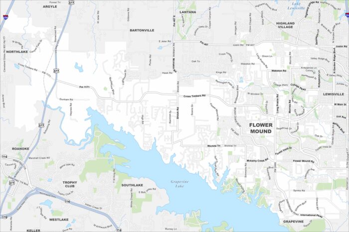 Flower Mound Map Texas
