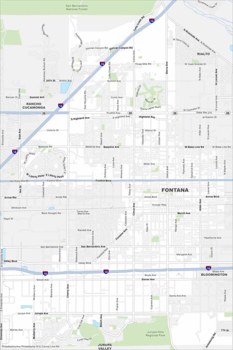Fontana Map California