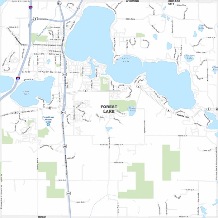 Forest Lake Map Minnesota