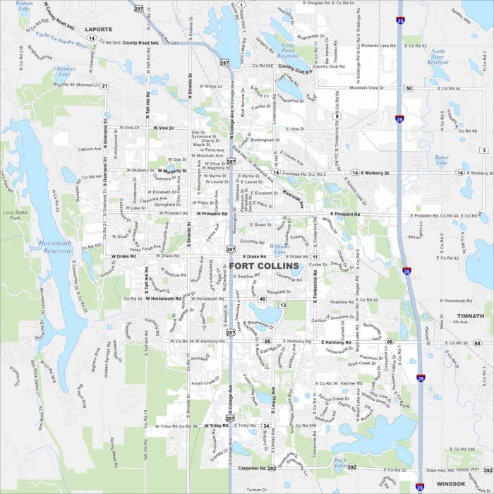 Fort Collins Map Colorado