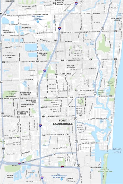Fort Lauderdale Map Florida