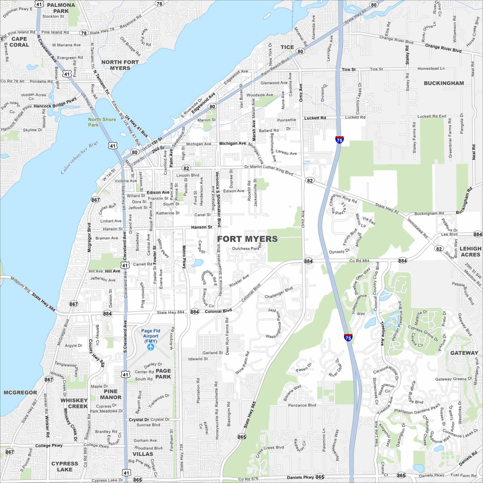 Map of Fort Myers, Florida - US Maps