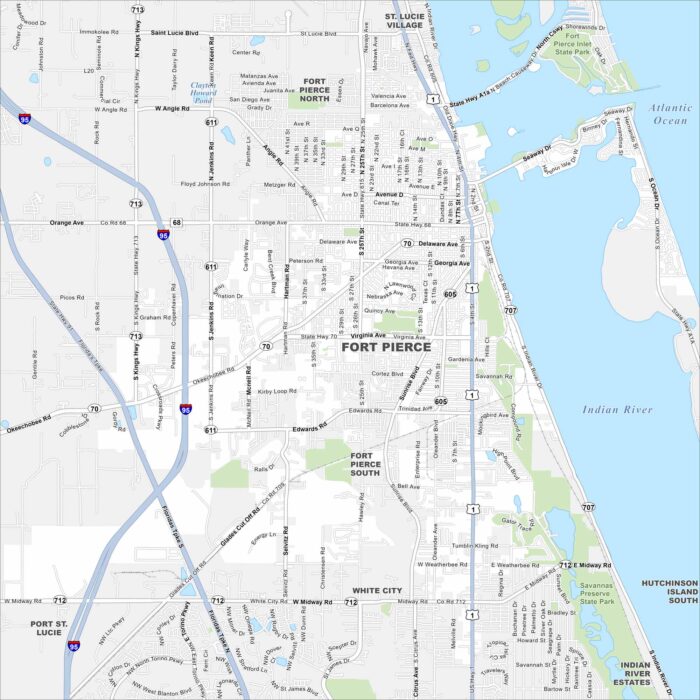 Fort Pierce Map Florida