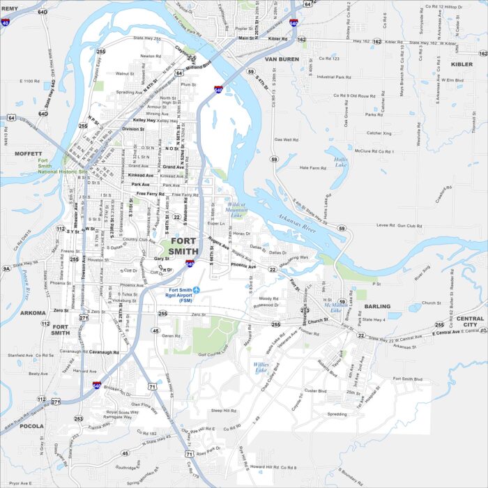 Fort Smith Map Arkansas