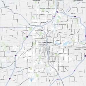 Fort Wayne Map Indiana