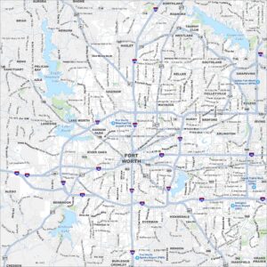 Fort Worth Map Texas