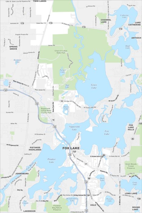 Fox Lake Map Illinois