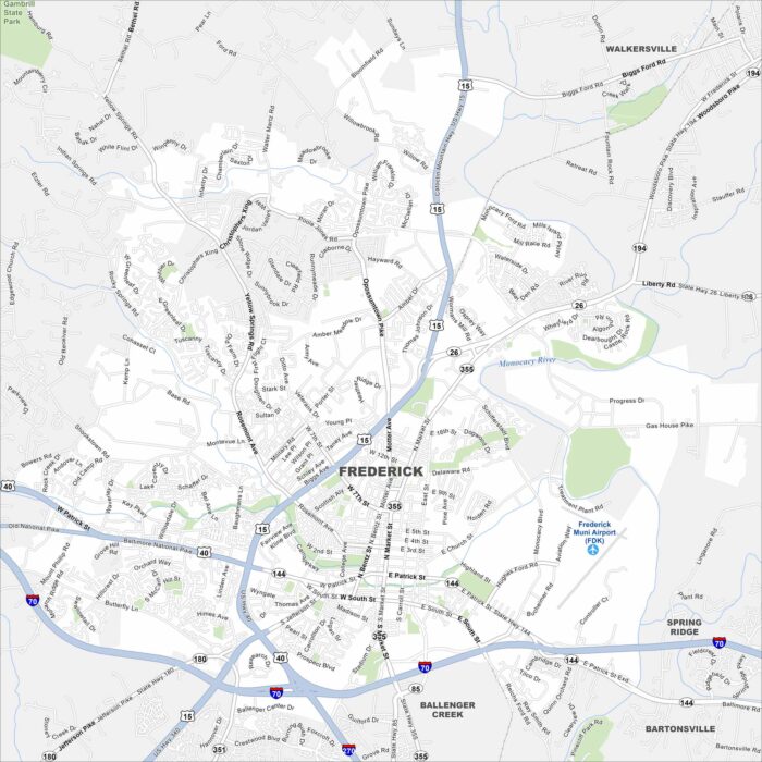 Frederick Map Maryland