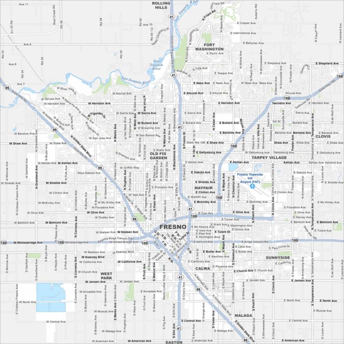 Fresno Map California
