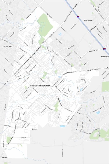 Friendswood Map Texas
