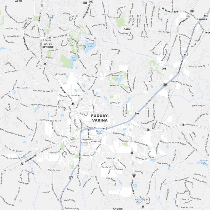 Fuquay-Varina Map North Carolina