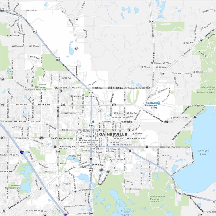 Gainesville Map Florida