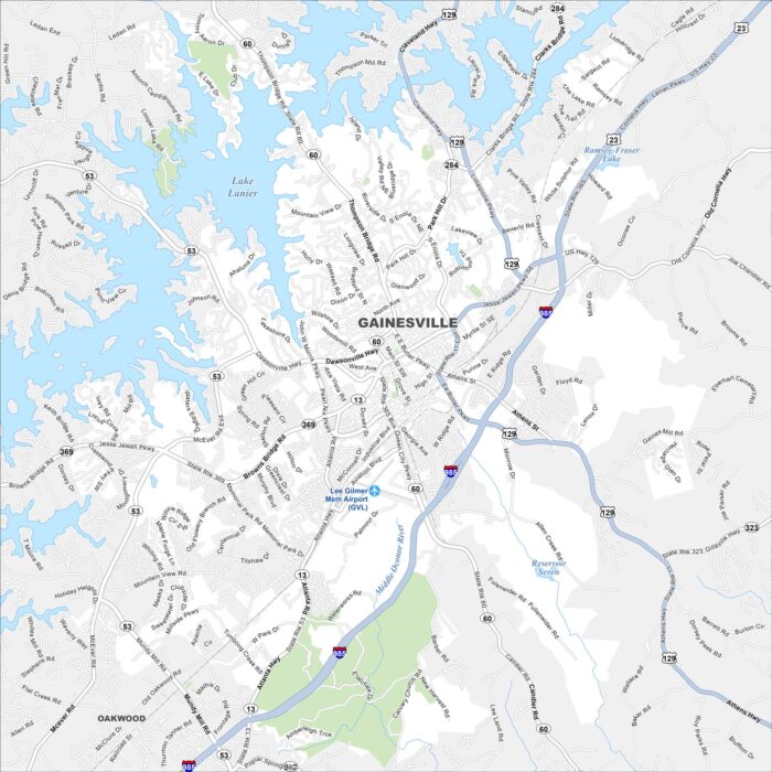 Gainesville Map Georgia