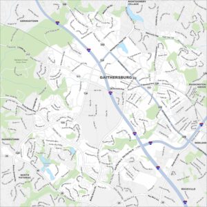 Gaithersburg Map Maryland