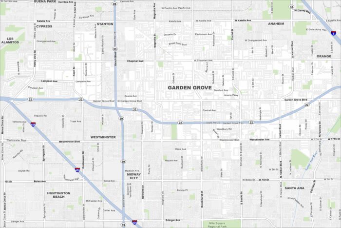Garden Grove Map California