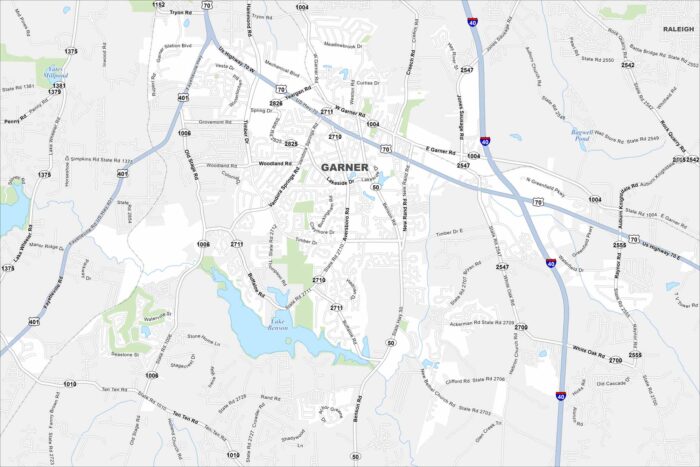 Garner Map North Carolina
