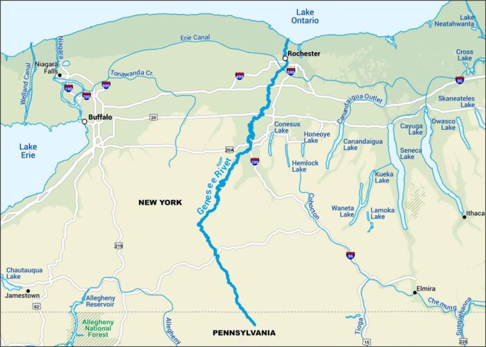 Genesee River Map