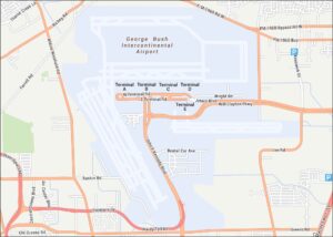 George Bush Airport Map