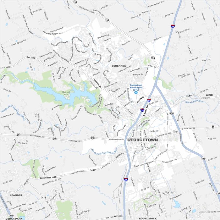 Georgetown Map Texas