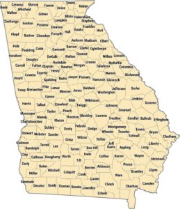 Georgia County Map