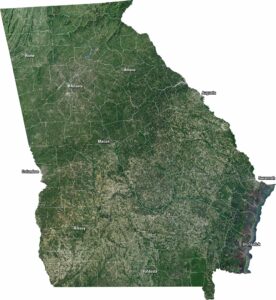 Georgia Satellite Map