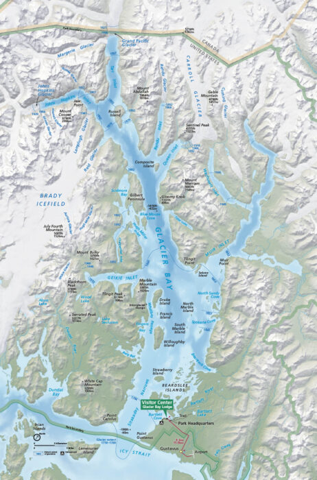 Glacier Bay National Park and Preserve Map