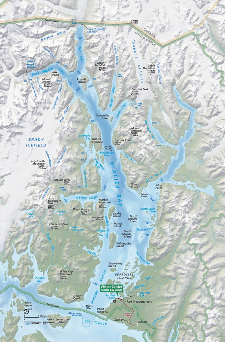 Glacier Bay National Park and Preserve Map