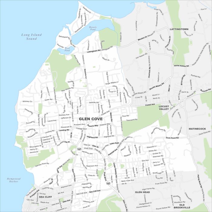 Glen Cove Map New York