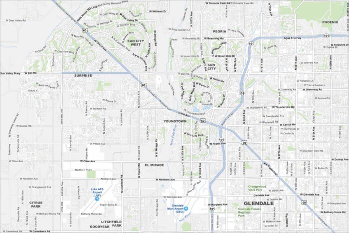Glendale Map Arizona