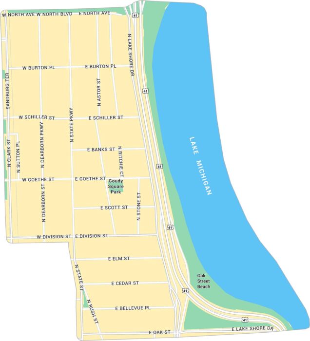 Gold Coast Map Chicago