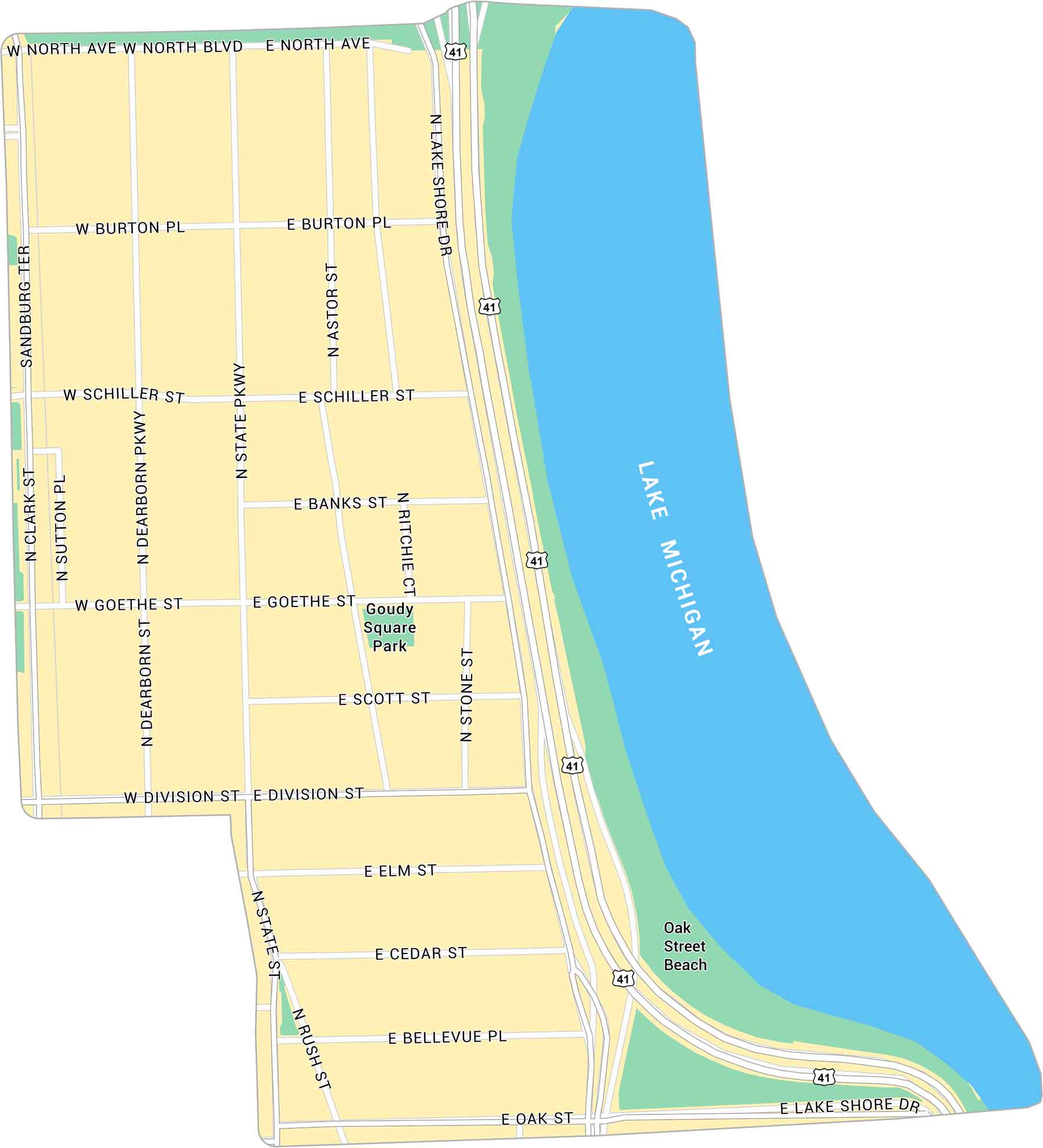 Gold Coast Map Chicago