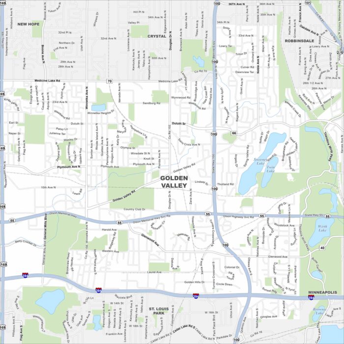 Golden Valley Map Minnesota
