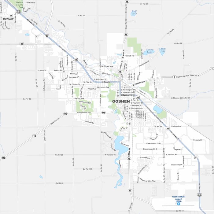 Goshen Map Indiana