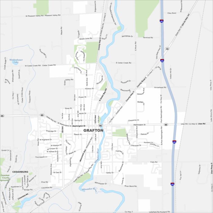 Grafton Map Wisconsin